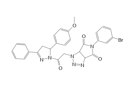 5-(3-bromophenyl)-1-{2-[5-(4-methoxyphenyl)-3-phenyl-4,5-dihydro-1H-pyrazol-1-yl]-2-oxoethyl}-3a,6a-dihydropyrrolo[3,4-d][1,2,3]triazole-4,6(1H,5H)-dione