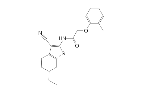 N-(3-cyano-6-ethyl-4,5,6,7-tetrahydro-1-benzothien-2-yl)-2-(2-methylphenoxy)acetamide