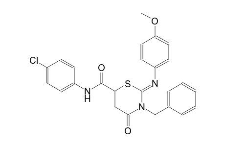 (2Z)-3-benzyl-N-(4-chlorophenyl)-2-[(4-methoxyphenyl)imino]-4-oxotetrahydro-2H-1,3-thiazine-6-carboxamide