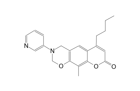 2H,8H-pyrano[3,2-g][1,3]benzoxazin-8-one, 6-butyl-3,4-dihydro-10-methyl-3-(3-pyridinyl)-