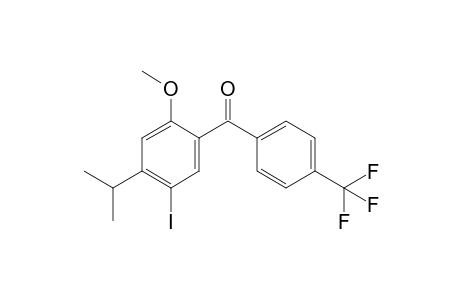 (5-iodo-4-isopropyl-2-methoxyphenyl)(4-(trifluoromethyl)phenyl)methanone