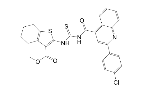 methyl 2-{[({[2-(4-chlorophenyl)-4-quinolinyl]carbonyl}amino)carbothioyl]amino}-4,5,6,7-tetrahydro-1-benzothiophene-3-carboxylate