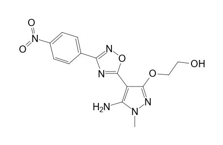 2-Amino-3-[(2'-hydroxyethoxy)-4'-{ 9"-(p-nitrophenyl)}-7",8",10"-oxadiazol-6"-yl]-1-methylpyrazole