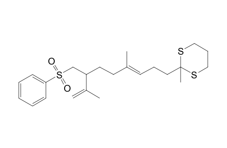 2-[(3E)-4,8-dimethyl-7-(phenylsulfonylmethyl)nona-3,8-dienyl]-2-methyl-1,3-dithiane