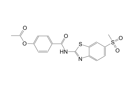 4-({[6-(methylsulfonyl)-1,3-benzothiazol-2-yl]amino}carbonyl)phenyl acetate