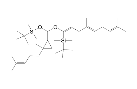 (1'RS,2'SR)-3-[(t-butyl)dimethylsilyl]-1-{[(t-butyl)dimethylsilyl]oxy}-6,10-dimethyl-1-[2'-methyl-2'-(4"-methylpent-3"-enyl)cyclopropyl]-2-oxaundeca-3,6,9-triene