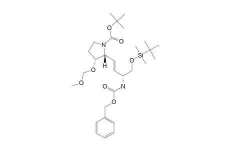 (2S,3S,3'S)-2-[4'-(TERT.-BUTYLDIMETHYLSILYLOXY)-3'-(BENZYLOXYCARBONYLAMINO)-BUT-1'-ENYL]-1-(TERT.-BUTOXYCARBONYL)-3-(METHOXYMETHOXY)-PYRROLIDINE