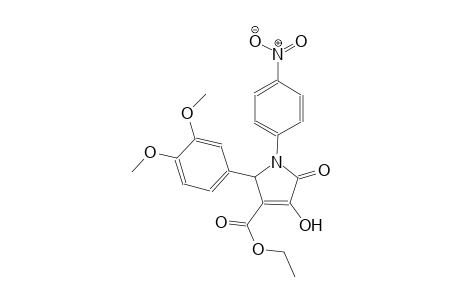 ethyl 2-(3,4-dimethoxyphenyl)-4-hydroxy-1-(4-nitrophenyl)-5-oxo-2,5-dihydro-1H-pyrrole-3-carboxylate