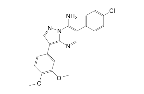 pyrazolo[1,5-a]pyrimidin-7-amine, 6-(4-chlorophenyl)-3-(3,4-dimethoxyphenyl)-