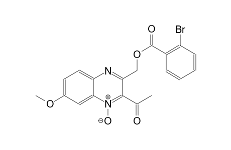 (3-acetyl-6-methoxy-4-oxido-2-quinoxalinyl)methyl 2-bromobenzoate