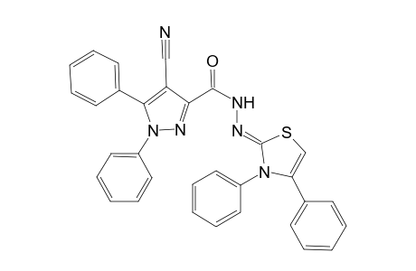 4-Cyano-1,5-diphenyl-1H-pyrazole-[3,4-diphenyl-3H-thiazol-2-ylidene]-3-carboxylic acid hydrazide
