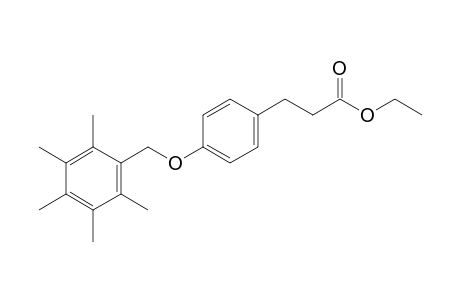 p-[(2,3,4,5,6-pentamethylbenzyl)oxy]hydrocinnamic aicd, ethyl ester