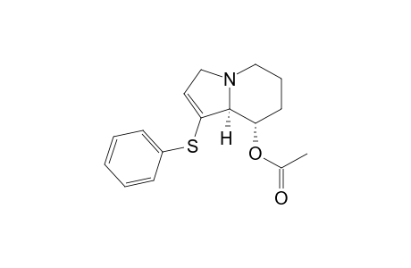 8-Indolizinol, 3,5,6,7,8,8a-hexahydro-1-(phenylthio)-, acetate(ester), cis-(.+-.)-