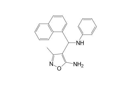 5-Amino-3-methyl-4-[naphthalen-1-yl(phenylamino)methyl]isoxazole