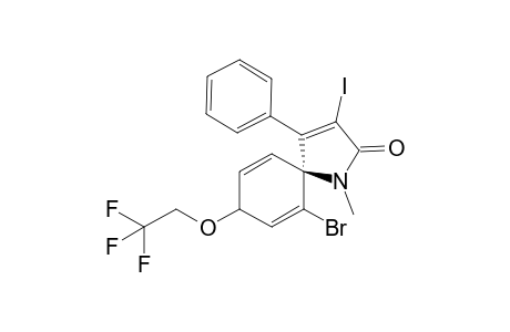 trans-3-Iodo-6-bromo-1-methyl-4-phenyl-8-(2,2,2-trifluoroethoxy)-1-azaspiro[4.5]deca-3,6,9-trien-2-one