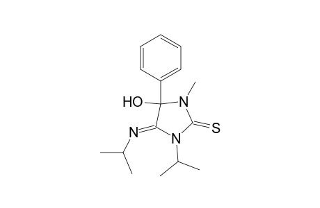 5-Hydroxy-1-methyl-5-phenyl-3-isopropyl-4-(isopropylimino)-2-thioxo-1,3-diazolidine