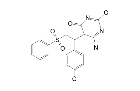 6-AMINO-5-[2'-PHENYLSULFONYL-1'-(4-CHLOROPHENYL)-ETHYL]-2-HYDROXYPYRIMIDINE-4-ONE