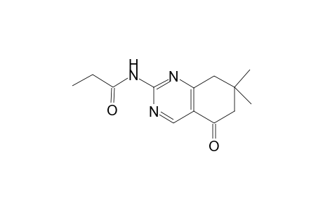 N-(7,7-Dimethyl-5-oxo-5,6,7,8-tetrahydro-2-quinazolinyl)propanamide