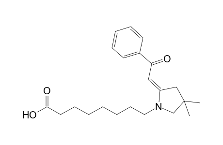 8-[(2E)-4,4-dimethyl-2-phenacylidene-1-pyrrolidinyl]octanoic acid