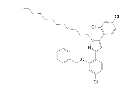 3-(2-BENZYLOXY-4-CHLOROPHENYL)-5-(2,4-DICHLOROPHENYL)-1-DODECYL-PYRAZOLE