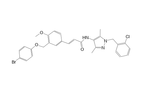 (2E)-3-{3-[(4-bromophenoxy)methyl]-4-methoxyphenyl}-N-[1-(2-chlorobenzyl)-3,5-dimethyl-1H-pyrazol-4-yl]-2-propenamide