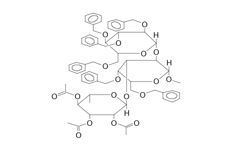 METHYL 4,6-DI-O-BENZYL-2-O-(2,3,4,6-TETRA-O-BENZYL-BETA-D-GLUCOPYRANOSYL)-3-O-(2,3,4-TRI-O-ACETYL-ALPHA-L-RHAMNOPYRANOSYL)-BETA-D-GALACTOPYRANOSIDE
