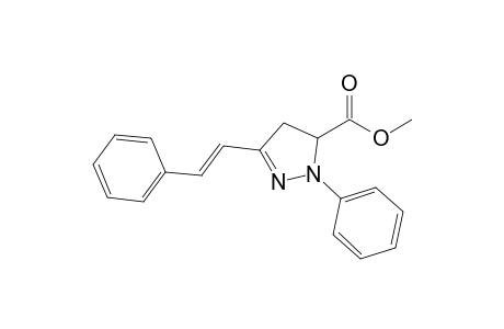 2-Phenyl-5-[(E)-2-phenylethenyl]-3,4-dihydropyrazole-3-carboxylic acid methyl ester