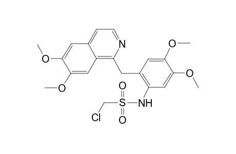 1-Chloranyl-N-[2-[(6,7-dimethoxyisoquinolin-1-yl)methyl]-4,5-dimethoxy-phenyl]methanesulfonamide