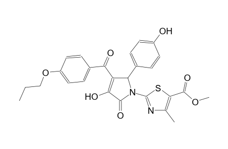 methyl 2-[3-hydroxy-5-(4-hydroxyphenyl)-2-oxo-4-(4-propoxybenzoyl)-2,5-dihydro-1H-pyrrol-1-yl]-4-methyl-1,3-thiazole-5-carboxylate