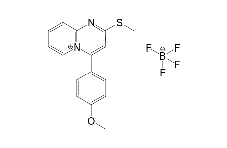 2-Methylthio-4-(4-methoxyphenyl)pyrido[1,2-a]pyrimidin-5-ium tetrafluoroborate