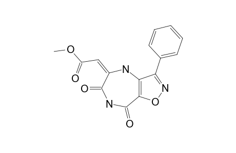 3-PHENYL-5-CARBOMETHOXYMETHYLENE-5H-ISOXAZOLO-[4,5-E]-[1,4]-DIAZEPINE-6,8-(4H,7H)-DIONE
