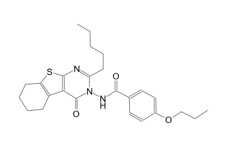 N-(4-oxo-2-pentyl-5,6,7,8-tetrahydro[1]benzothieno[2,3-d]pyrimidin-3(4H)-yl)-4-propoxybenzamide