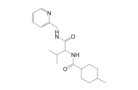 cyclohexanecarboxamide, 4-methyl-N-[2-methyl-1-[[(2-pyridinylmethyl)amino]carbonyl]propyl]-