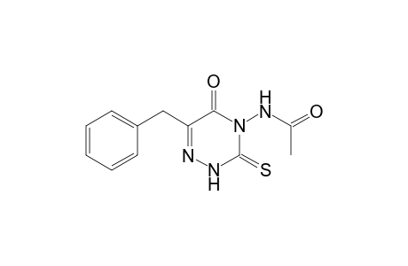 N-(6-benzyl-3-mercapto-5-oxo-1,2,4-triazin-4(3H)-yl)acetamide