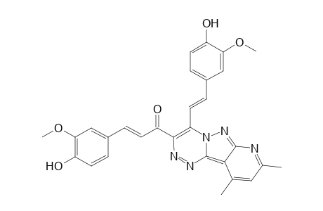 7-(3-(4-Hydroxy-3-methoxyphenyl)-1-oxo-prop-2-en-1-yl)-8-(2-(4-hydroxy-3-methoxyphenyl)ethen-1-yl)-2,4-dimethyl-1,5,6,8a,9-pentaazafluorene