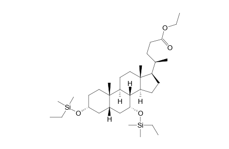 Cholan-24-oic acid, 3,7-bis[(ethyldimethylsilyl)oxy]-, ethyl ester, (3.alpha.,5.beta.,7.alpha.)-