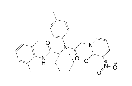 N-{1-[2-(2,6-dimethylphenyl)acetyl]cyclohexyl}-N-(4-methylphenyl)-2-(3-nitro-2-oxo-1,2-dihydropyridin-1-yl)acetamide
