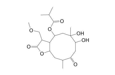 Propanoic acid, 2-methyl-, dodecahydro-6,7-dihydroxy-3-(methoxymethyl)-6,10-dimethyl-2,9-dioxocy clodeca[b]furan-4-yl ester