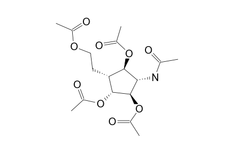 2-ACETAMIDO-4A(R)-ACETOXY-1,3,6-TRI-O-ACETYL-2,5-DIDEOXY-4A-CARBA-ALPHA-D-ARABINO-HEXOFURANOSE