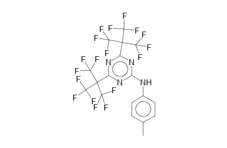 N-(4-Methylphenyl)-4,6-bis[2,2,2-trifluoro-1,1-bis(trifluoromethyl)ethyl]-1,3,5-triazin-2-amine