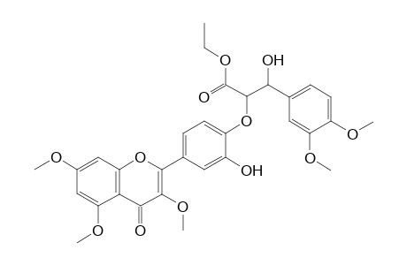 3-(3,4-Dimethoxyphenyl)-3-hydroxy-2-[2-hydroxy-4-(3,5,7-trimethoxy-4-oxo-4H-chromen-2-yl)phenoxy]propionic acid ethyl ester
