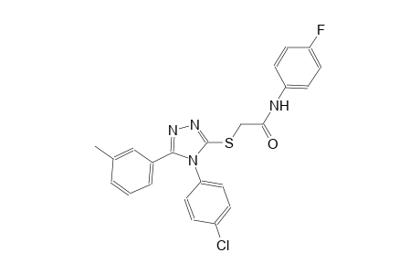 2-{[4-(4-chlorophenyl)-5-(3-methylphenyl)-4H-1,2,4-triazol-3-yl]sulfanyl}-N-(4-fluorophenyl)acetamide