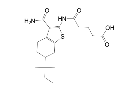 5-{[3-(aminocarbonyl)-6-tert-pentyl-4,5,6,7-tetrahydro-1-benzothien-2-yl]amino}-5-oxopentanoic acid