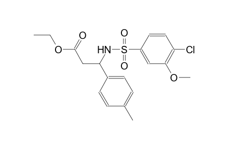 benzenepropanoic acid, beta-[[(4-chloro-3-methoxyphenyl)sulfonyl]amino]-4-methyl-, ethyl ester
