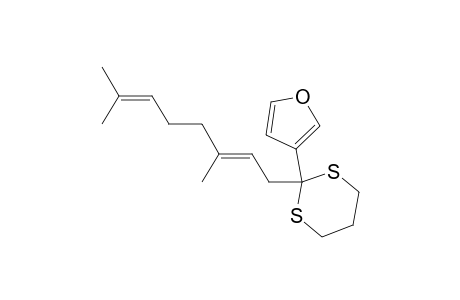 Furan, 3-[2-(3,7-dimethyl-2,6-octadienyl)-1,3-dithian-2-yl]-, (E)-
