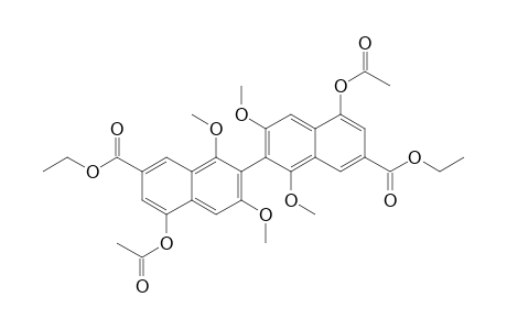 Diethyl 5,5'-diacetoxy-1,1',3,3'-tetramethoxy-2,2'-binaphthalene-7,7'-dicarboxylate