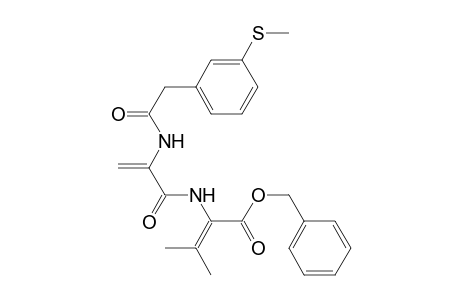 Valine, 2,3-didehydro-N-[2,3-didehydro-S-methyl-N-(phenylacetyl)cysteinyl]-, phenylmethyl ester