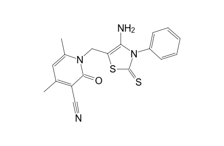1-[(4-Amino-3-phenyl-2-thioxo-2,3-dihydro-1,3-thiazol-5-yl)methyl]-4,6-dimethyl-2-oxo-1,2-dihydro-pyridine-3-carbonitrile