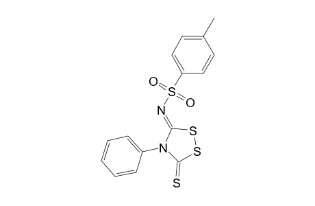 Benzenesulfonamide, 4-methyl-N-(4-phenyl-5-thioxo-1,2,4-dithiazolidin-3-ylidene)-