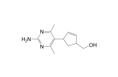 4,6-Dimethyl-5-[4'-(hydroxymethyl)cyclopent-2'-enyl]pyrimidine-2-amine